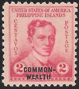 Philippine Definitive Stamp from 1939 - 1938-40 overprints