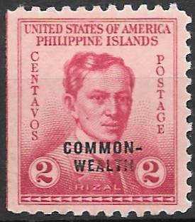 Philippine Definitive Stamp from 1939 - 1938-40 overprints