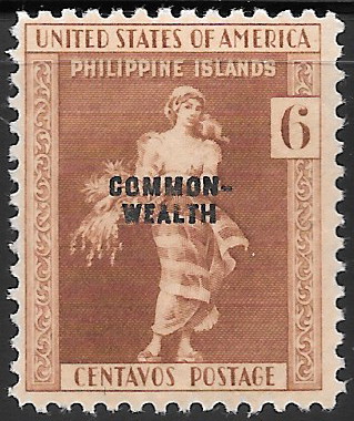 Philippine Definitive Stamp from 1939 - 1938-40 overprints
