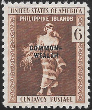 Philippine Definitive Stamp from 1939 - 1938-40 overprints