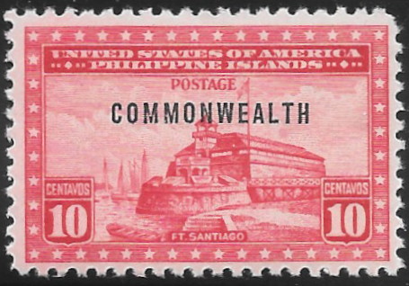 Philippine Definitive Stamp from 1939 - 1938-40 overprints