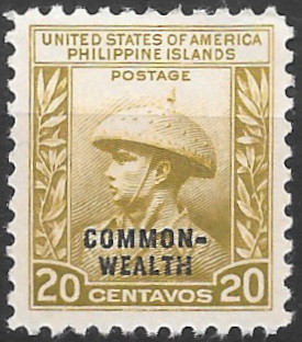 Philippine Definitive Stamp from 1939 - 1938-40 overprints