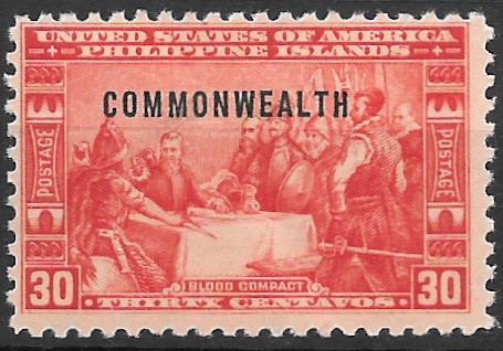 Philippine Commemorative Stamp from 1939 - 1938-40 overprints