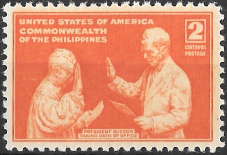 Philippine Commemorative Stamp from 1940 - 4th Anniversary of Independence