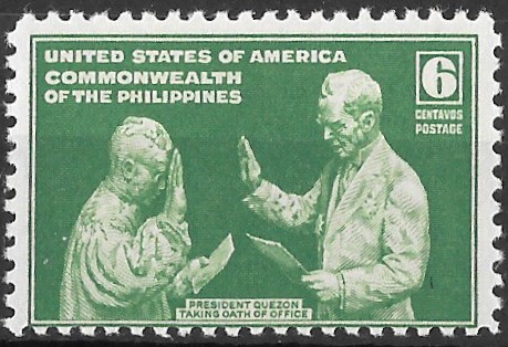 Philippine Commemorative Stamp from 1940 - 4th Anniversary of Independence