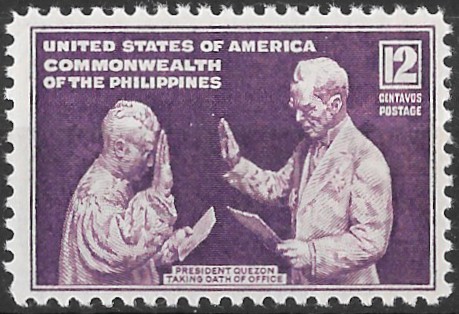 Philippine Commemorative Stamp from 1940 - 4th Anniversary of Independence