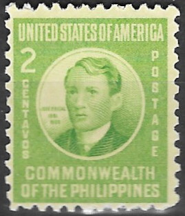 Philippine Definitive Stamp from 1941 - 45th Anniversary of Death of José Rizal
