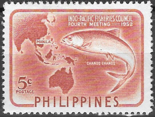 Philippine Commemorative Stamp from 1952 - 4th Indo-Pacific Fisheries Council Meeting, Manila