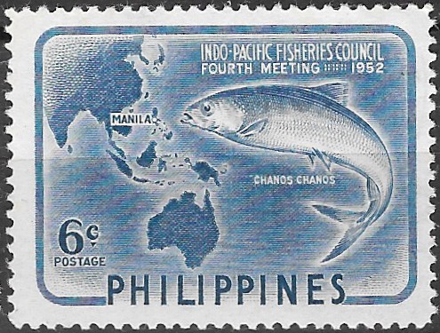 Philippine Commemorative Stamp from 1952 - 4th Indo-Pacific Fisheries Council Meeting, Manila