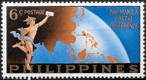 Philippine Commemorative Stamp from 1961 - Postal Conference Manila