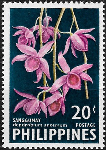 Philippine Definitive Stamp from 1962 - Orchids