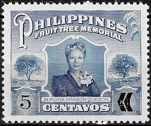 Philippine Definitive Stamp from 1962 - Fruit Tree Memorial Fund (overprinted)