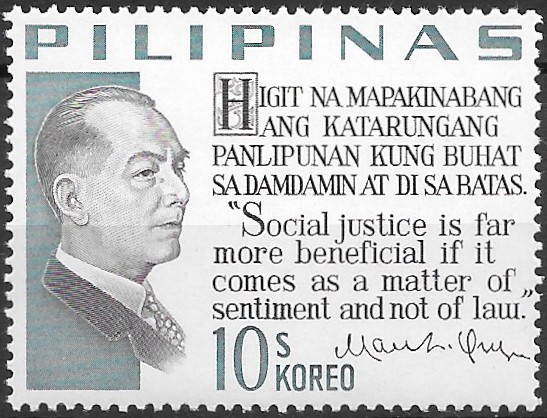 Philippine Commemorative Stamp from 1967 - Presidential Sayings
