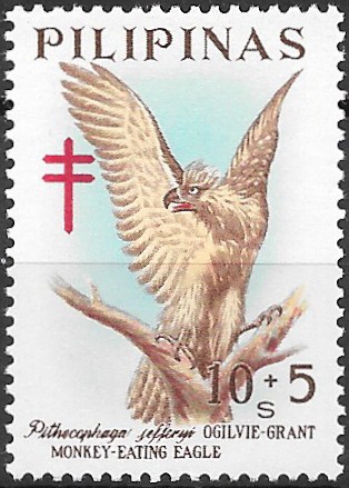 Philippine Postal Tax Stamp from 1967 - Fight against tuberculosis – Native Birds