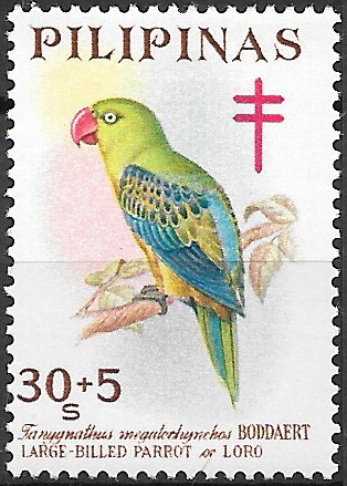 Philippine Postal Tax Stamp from 1967 - Fight against tuberculosis – Native Birds