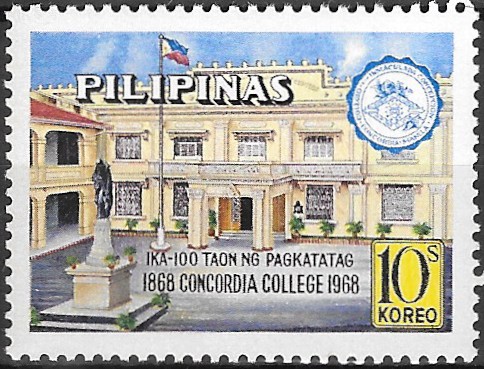 Philippine Commemorative Stamp from 1968 - Centenary of Concordia College