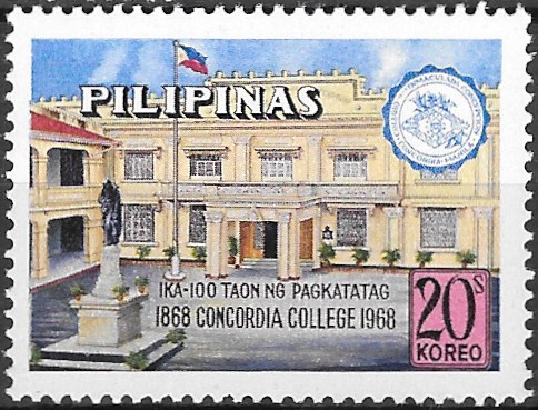 Philippine Commemorative Stamp from 1968 - Centenary of Concordia College
