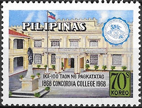 Philippine Commemorative Stamp from 1968 - Centenary of Concordia College