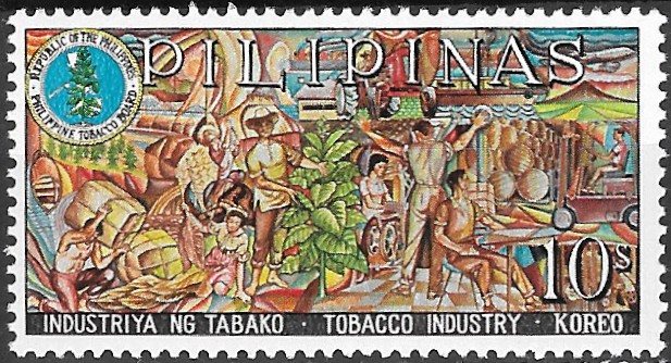 Philippine Commemorative Stamp from 1968 - Tobacco industry