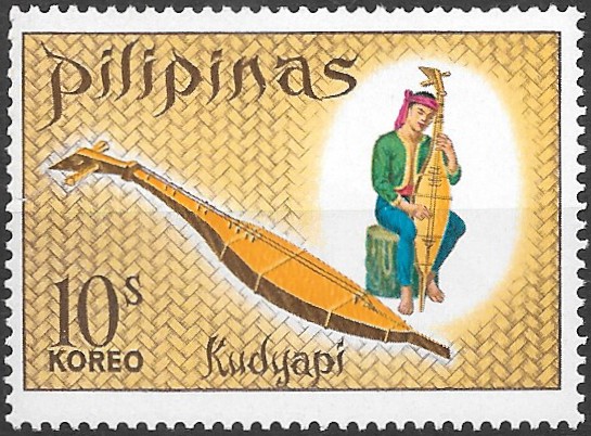 Philippine Commemorative Stamp from 1968 - Indigenous musical instruments