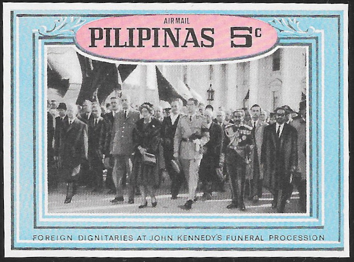 Philippine Air Mail Stamp from 1968 - Mosden Series of Unissued Kennedy Stamps (NEVER ISSUED)
