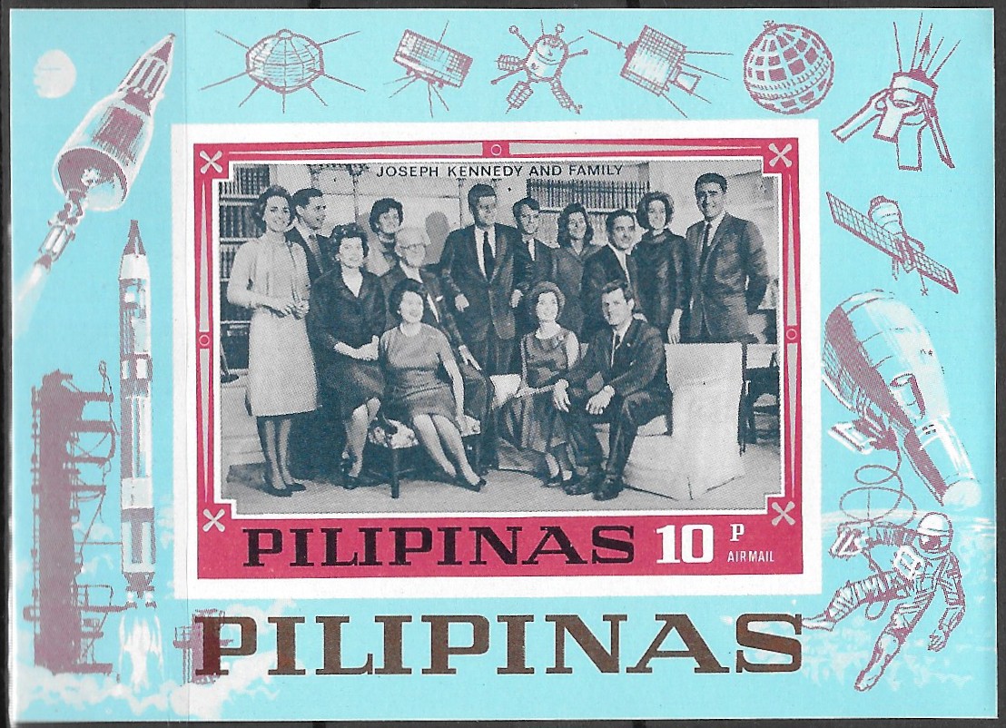Philippine Air Mail Souvenir Sheet from 1968 - Mosden Series of Unissued Kennedy Stamps (NEVER ISSUED)