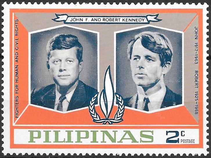 Philippine Commemorative Stamp from 1968 - Mosden Series of Unissued Kennedy Stamps (NEVER ISSUED)