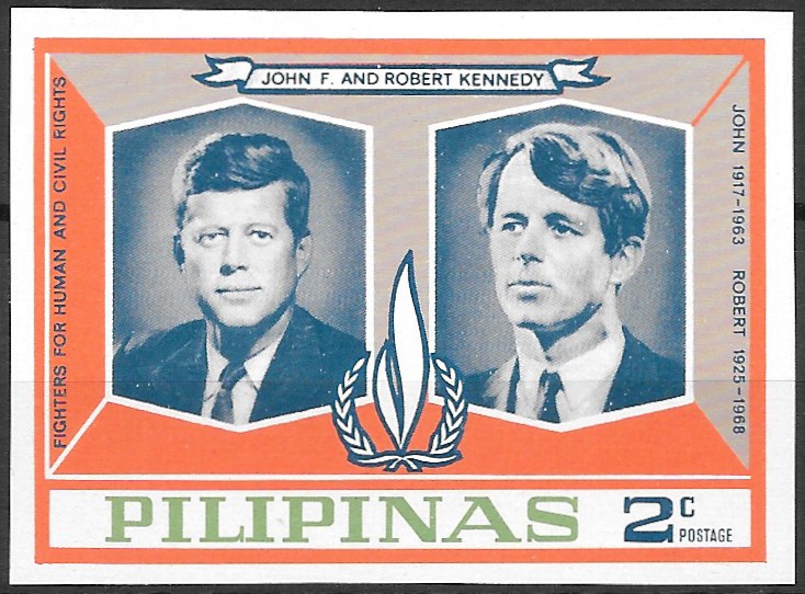 Philippine Commemorative Stamp from 1968 - Mosden Series of Unissued Kennedy Stamps (NEVER ISSUED)