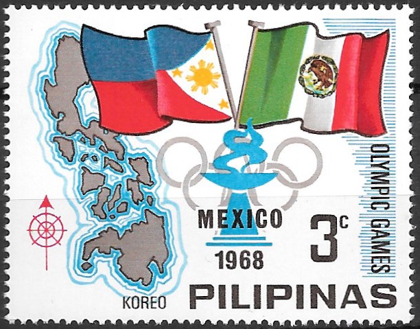 Philippine Commemorative Stamp from 1968 - Mexican Olympic Games (NEVER ISSUED)