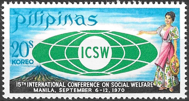 Philippine Commemorative Stamp from 1970 - International Conference on Social Welfare