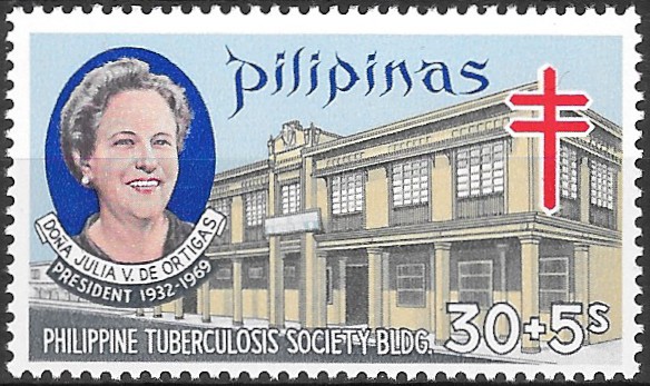 Philippine Postal Tax Stamp from 1970 - Fight against Tuberculosis