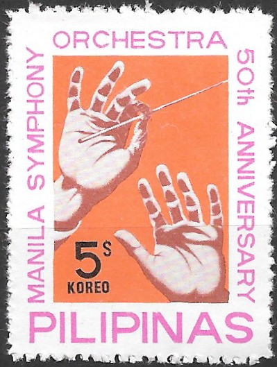 Philippine Commemorative Stamp from 1976 - 50th anniversary of the Manila Symphony Orchestra