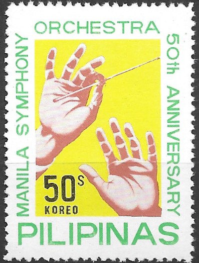 Philippine Commemorative Stamp from 1976 - 50th anniversary of the Manila Symphony Orchestra