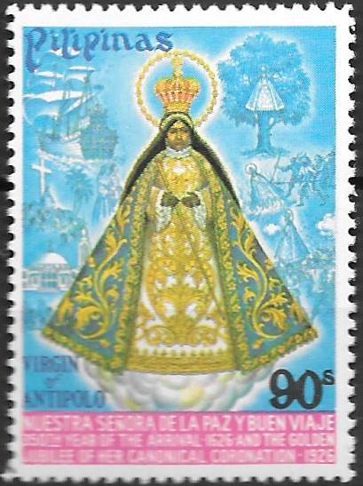 Philippine Commemorative Stamp from 1976 - 50th Anniversary Coronation of the Virgin of Antipolo