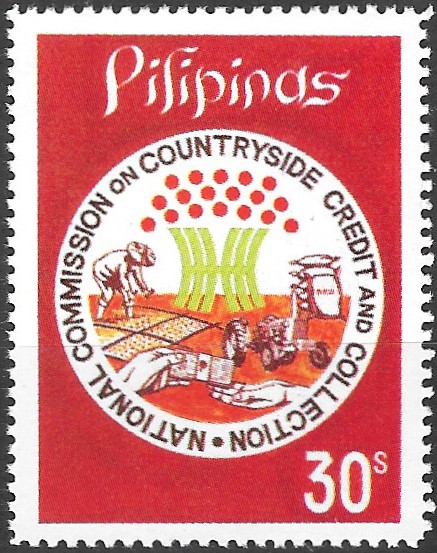 Philippine Commemorative Stamp from 1977 - National Commission on Countryside Credit and Collection, ca