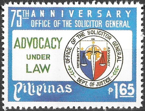 Philippine Commemorative Stamp from 1977 - 75th Anniversary Office of the Solicitor General