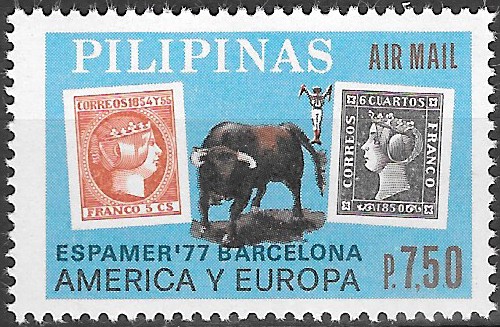 Philippine Air Mail Stamp from 1977 - ESPAMER 1977, Barcelona