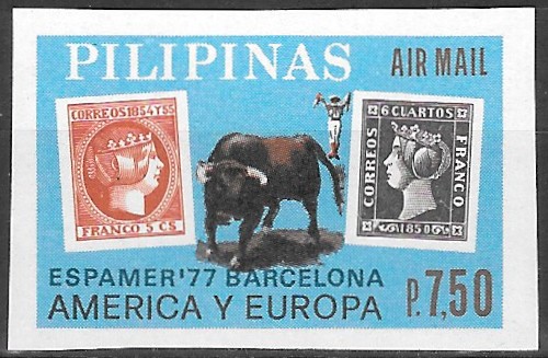 Philippine Air Mail Stamp from 1977 - ESPAMER 1977, Barcelona
