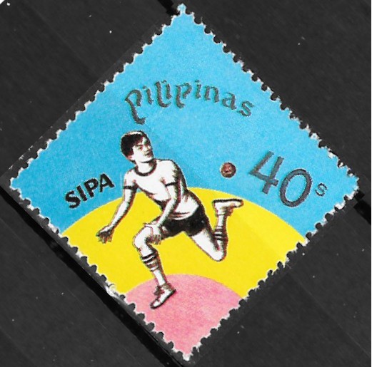 Philippine Commemorative Stamp from 1978 - Sipa ball-game