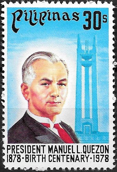 Philippine Commemorative Stamp from 1978 - Birth Centenary of Quezon and Osmena