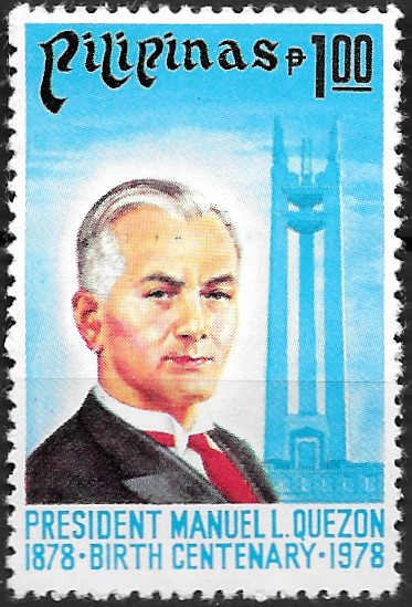 Philippine Commemorative Stamp from 1978 - Birth Centenary of Quezon and Osmena