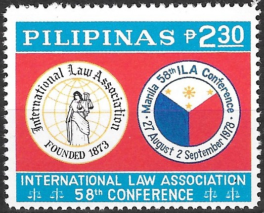 Philippine Commemorative Stamp from 1978 - 58th Intl. Law Conf.