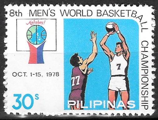 Philippine Commemorative Stamp from 1978 - 8th Men’s World Basketball Championship