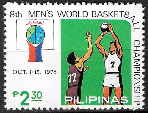 Philippine Commemorative Stamp from 1978 - 8th Men’s World Basketball Championship