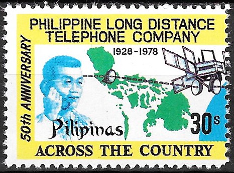 Philippine Commemorative Stamp from 1978 - Philippine Long Distance Telephone Company