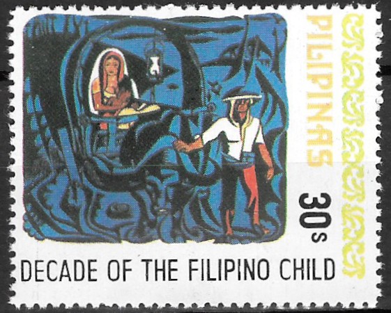 Philippine Commemorative Stamp from 1978 - Decade of Philippine children