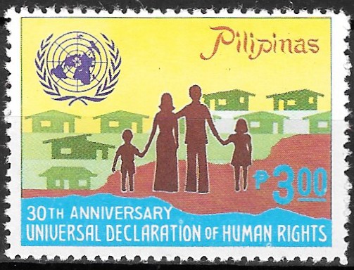 Philippine Commemorative Stamp from 1978 - Universal Declaration of Human Rights - 30th anniv.
