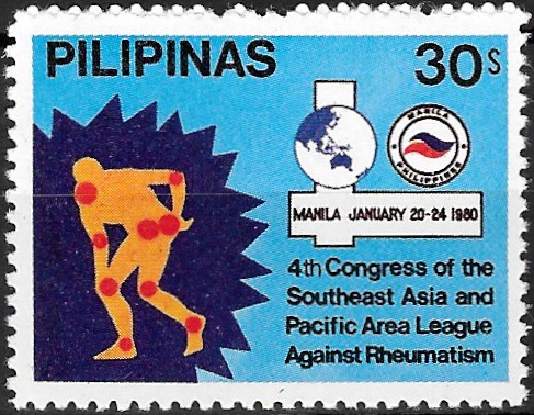 Philippine Commemorative Stamp from 1980 - 4th Congress League Against Rheumatism