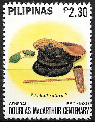 Philippine Commemorative Stamp from 1980 - Centenary of Birth of Gen. Douglas MacArthur (1880-1964)