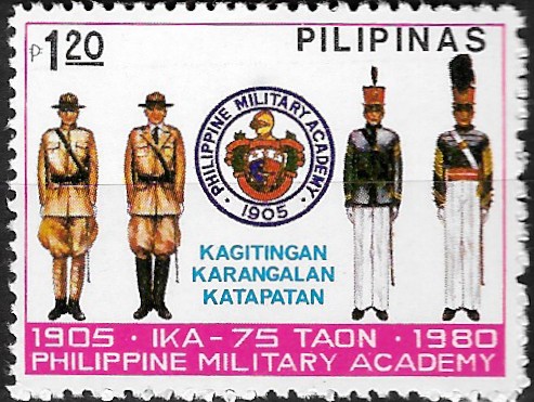 Philippine Commemorative Stamp from 1980 - 75th Anniversary of the Philippine Military Academy
